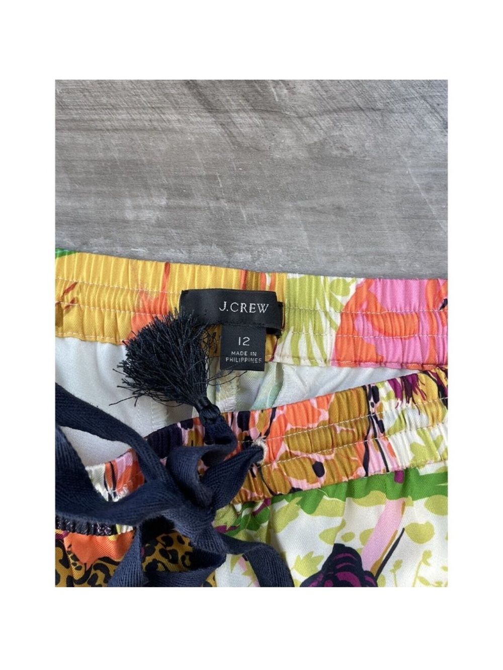 J. Crew Wide-Leg Safari Print Pants - Size 12 - Picture 3 of 6